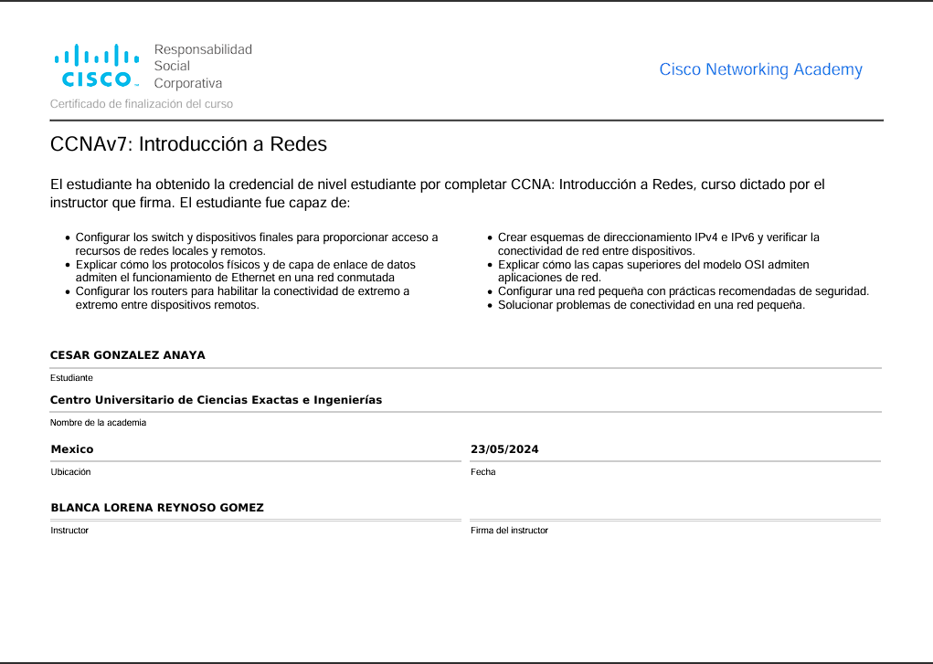 Certificado de Introducción a Redes
